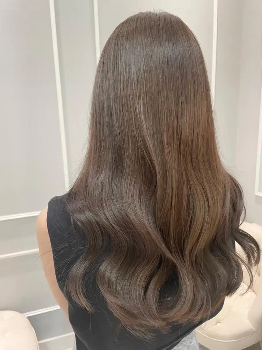 ロング ヘアカラー トリートメント 💜 市川 桃子 💜のヘアスタイル