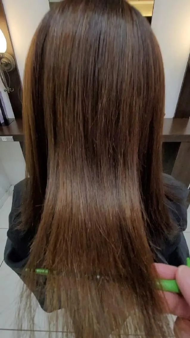 セミロング 縮毛矯正 トリートメント 石川 貴子のヘアスタイル