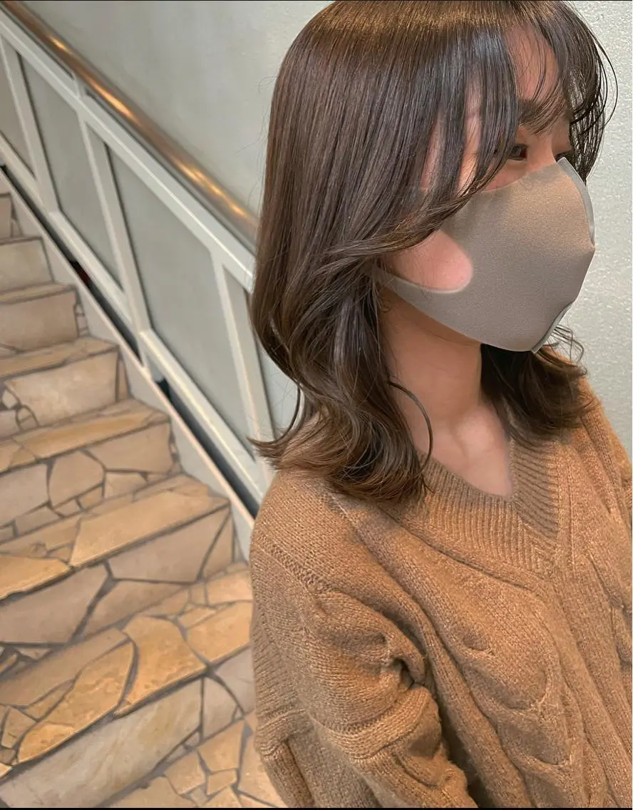 ミディアム カラー ベージュカラー オリーブベージュ 沖縄/ヘアアレンジ /ナカノのヘアスタイル