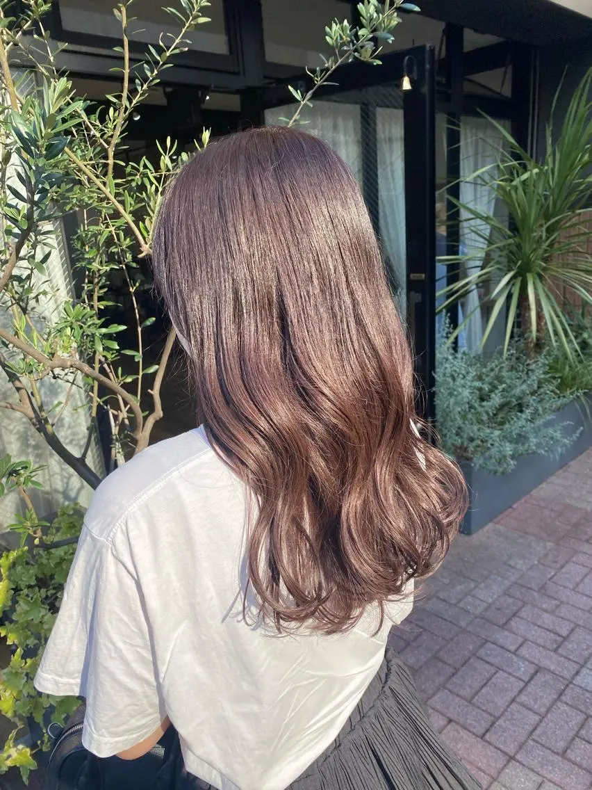 ロング カラー ヘアカラー トリートメント otoha✳︎ くすみ艶カラーのヘアスタイル