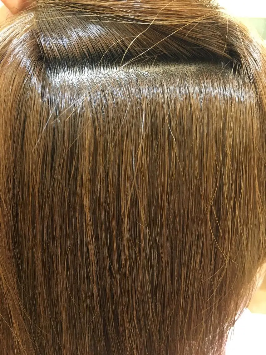 ロング 夜の縮毛矯正 服部 日出登のヘアスタイル
