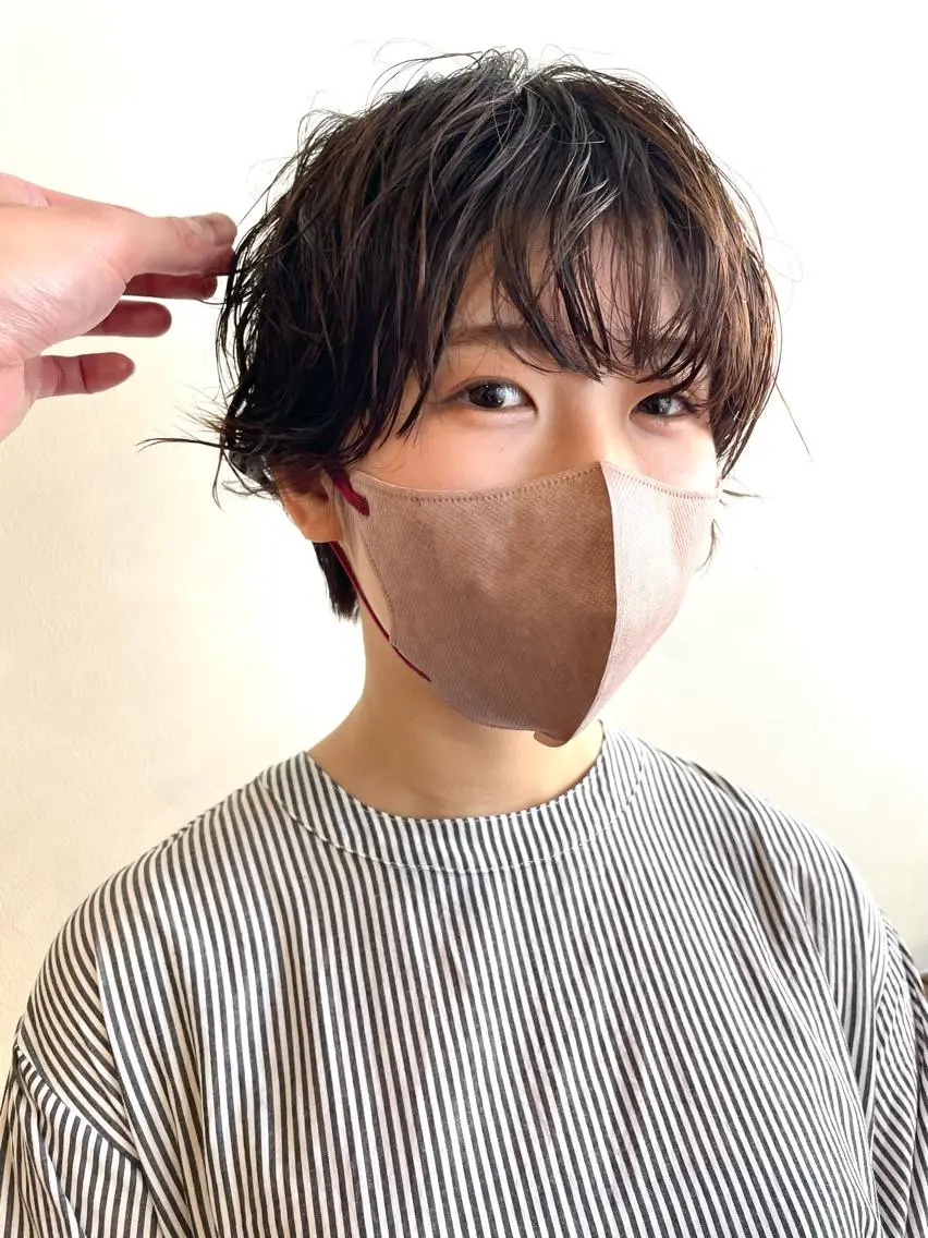 ショート カラー パーマ カット ヘアカラー パーマ トリートメント レイヤー/似合わせ TAKUYAのヘアスタイル