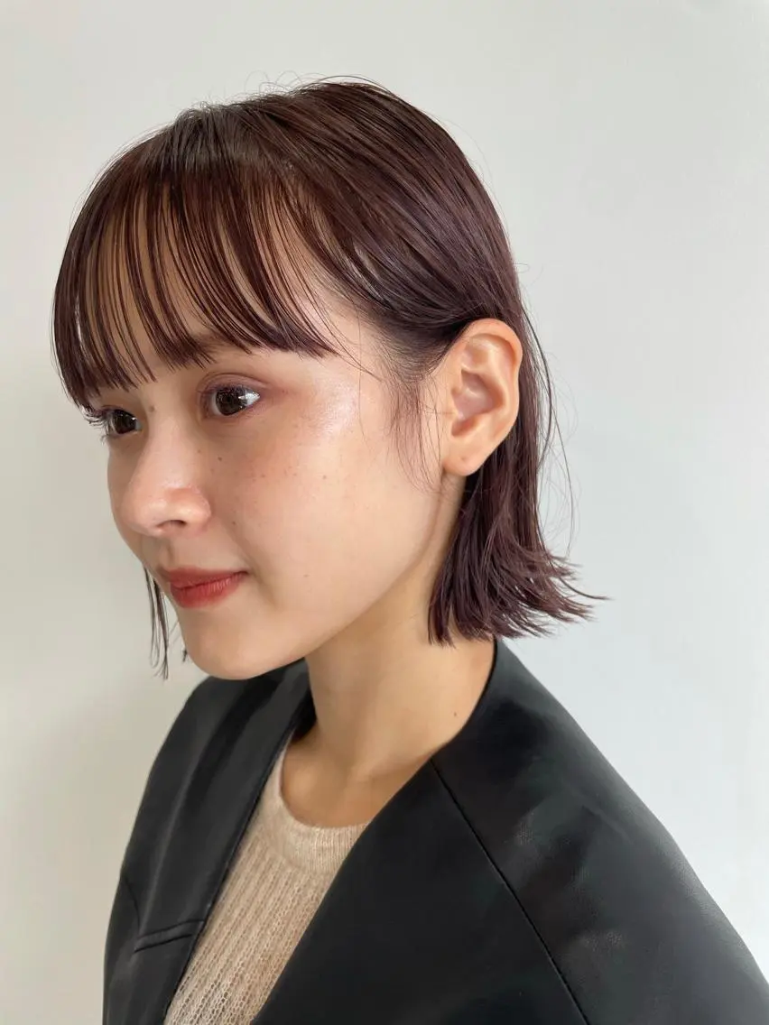 ショート カラー ブラウンカラー ピンクカラー ピンクブラウン ボブ 爆美女製造機 レイヤーのプロのヘアスタイル