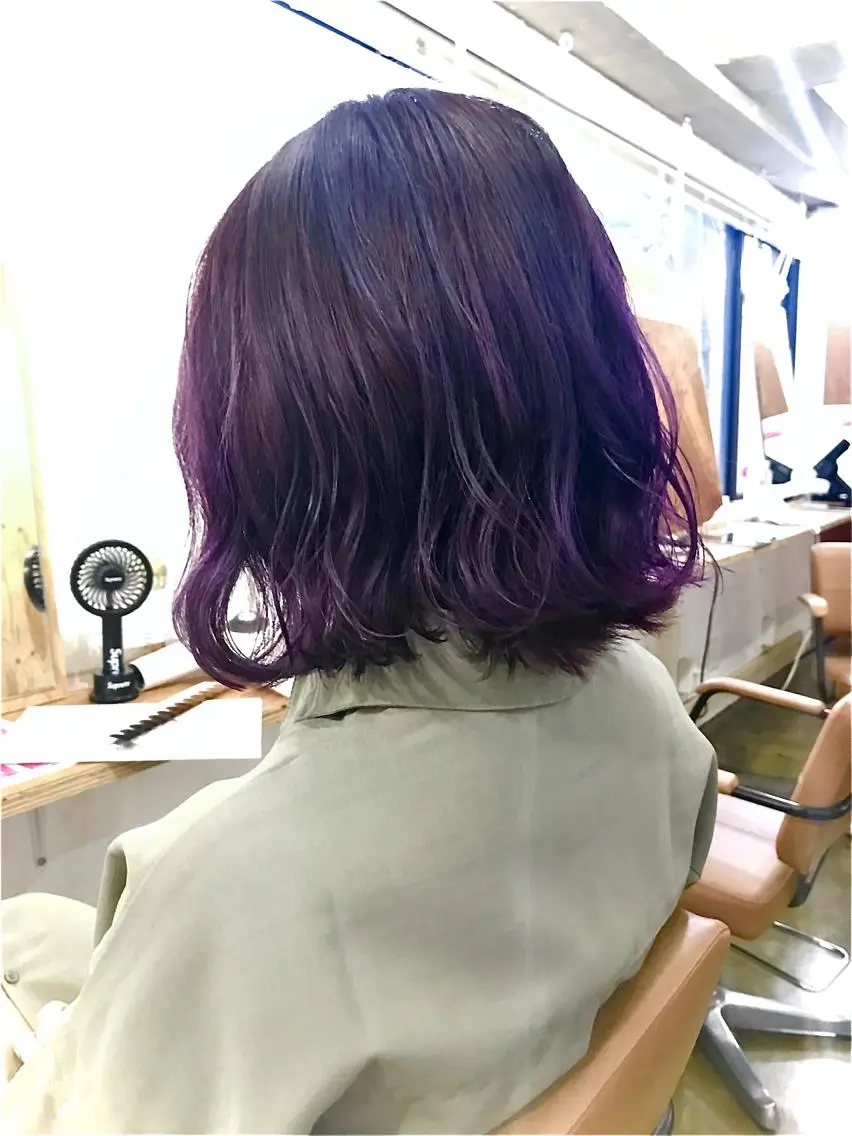 ミディアム カラー ブリーチ ケアブリーチ ラベンダーカラー バイオレットカラー カット ヘアカラー トリートメント 💎髪質改善💎 デザイナーshinのヘアスタイル