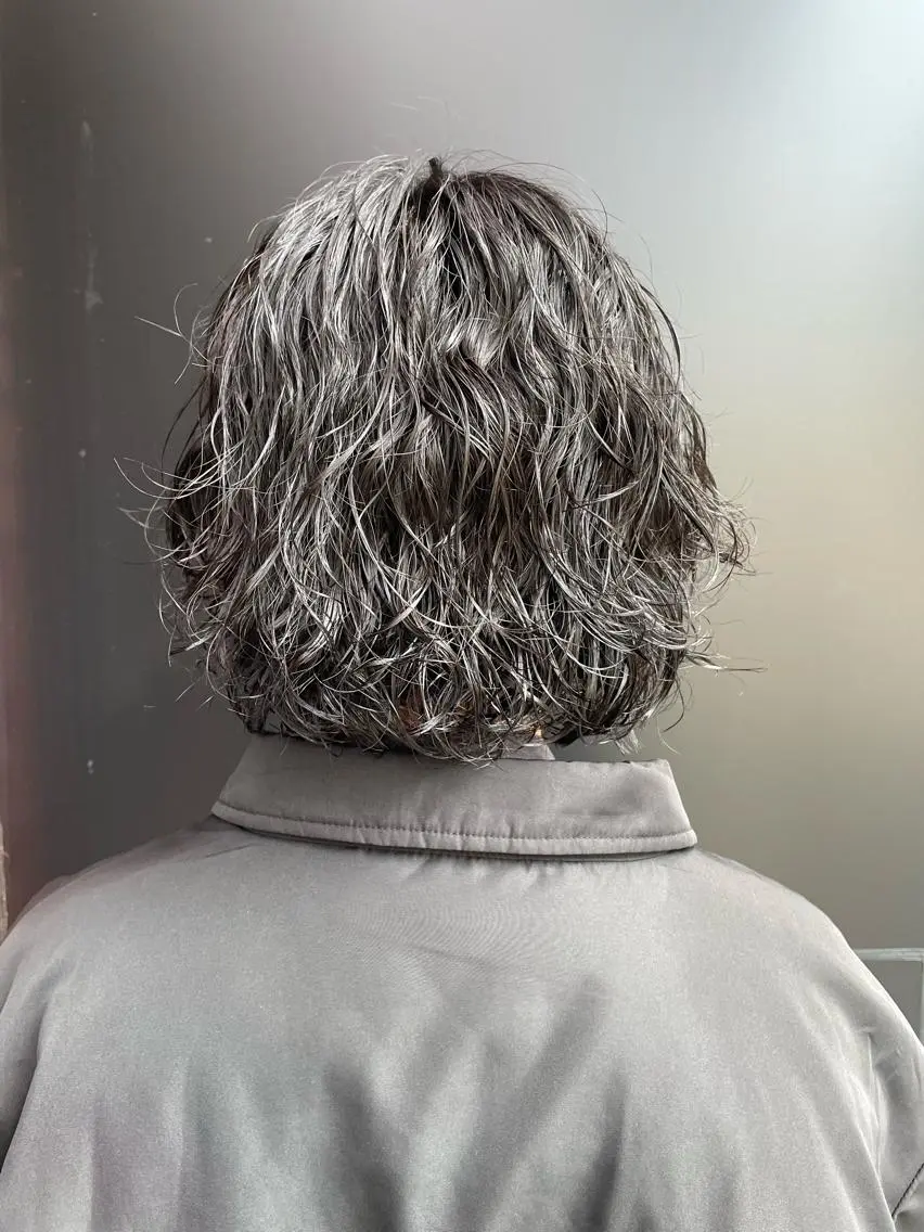 パーマ メンズ センターパート フェードカット マッシュ メンズパーマ プードルパーマ スパイキーパーマ 柏NO1 藤本葉のヘアスタイル