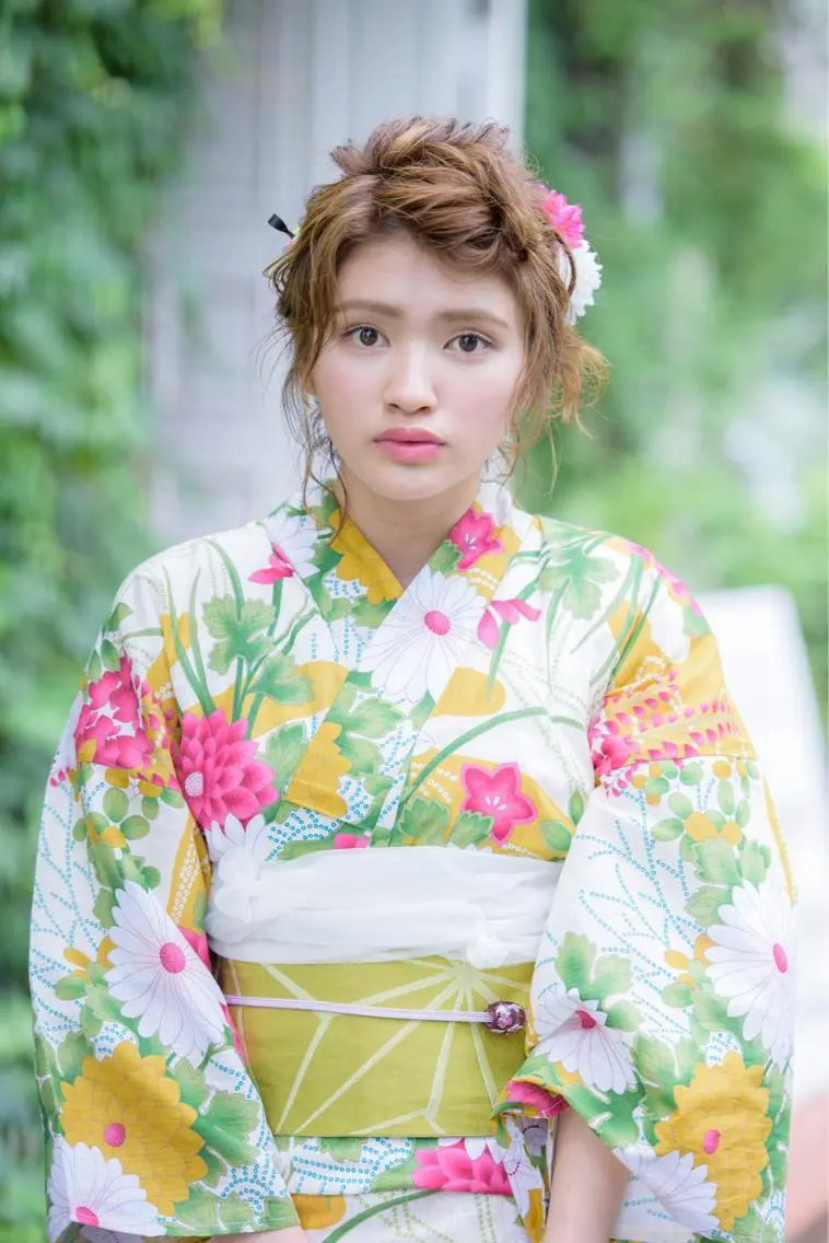 ミディアム カラー パーマ ヘアアレンジ 浴衣 可愛いを作る神 ナオヒロのヘアスタイル