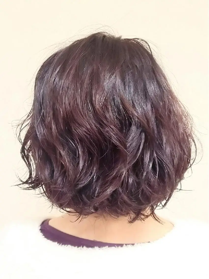 ショート ミディアム カラー パーマ ミディアムパーマ ピンクカラー バイオレットカラー 【Sweep】おじま のぞみのヘアスタイル