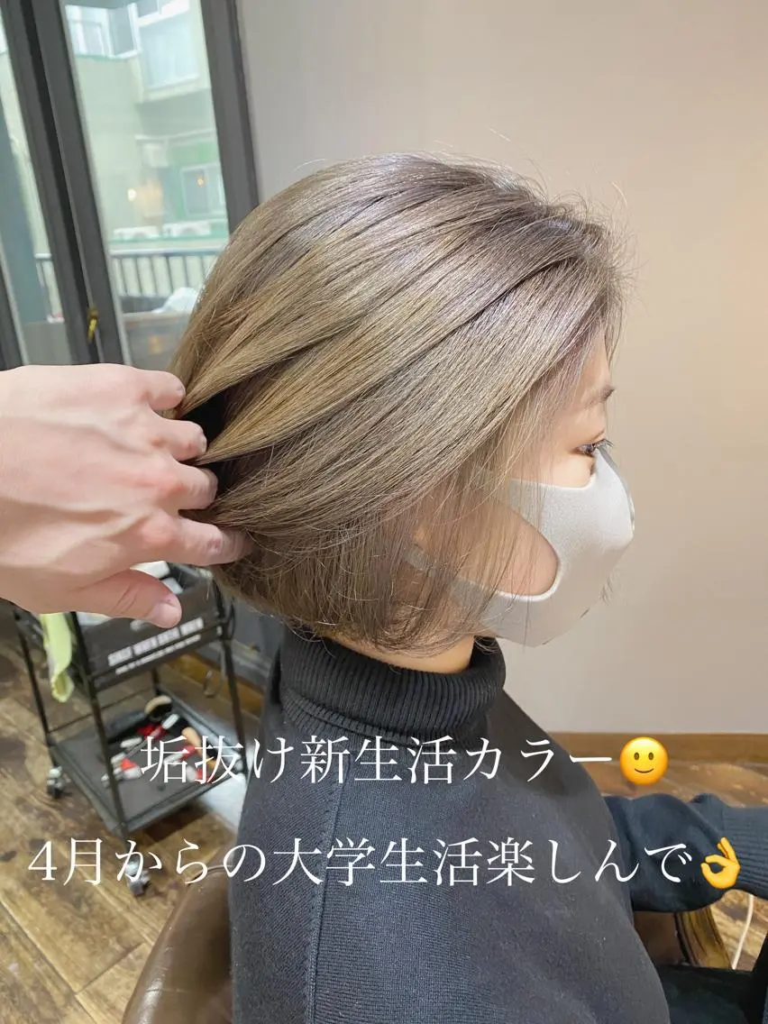 ショート カラー ヘアアレンジ ブリーチ ボブ カット ヘアカラー 店長✂️KOTA✂️ oggiottoのヘアスタイル