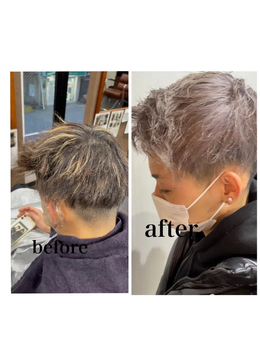 メンズ メンズメッシュ Merlyosaka 早川未来のヘアスタイル