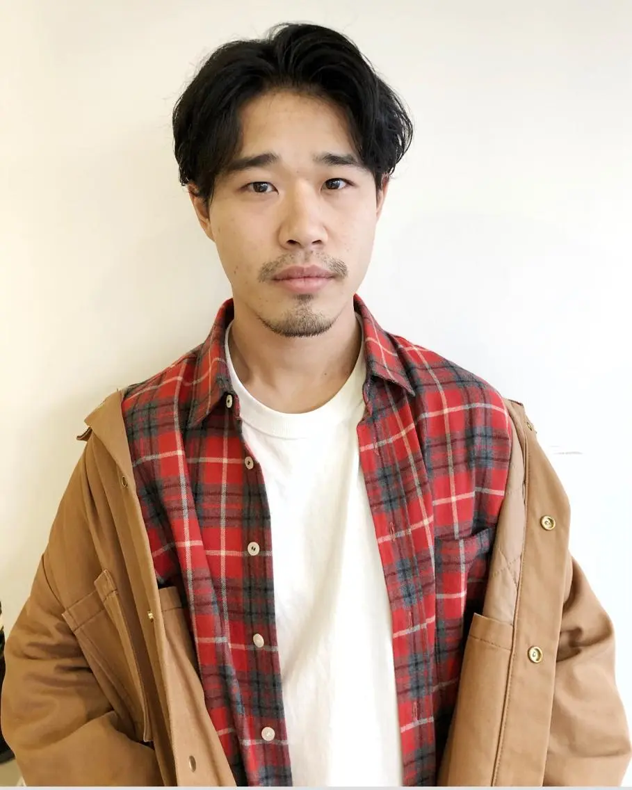 メンズ センターパート カット 渋谷メンズカット/ 工藤靖也のヘアスタイル