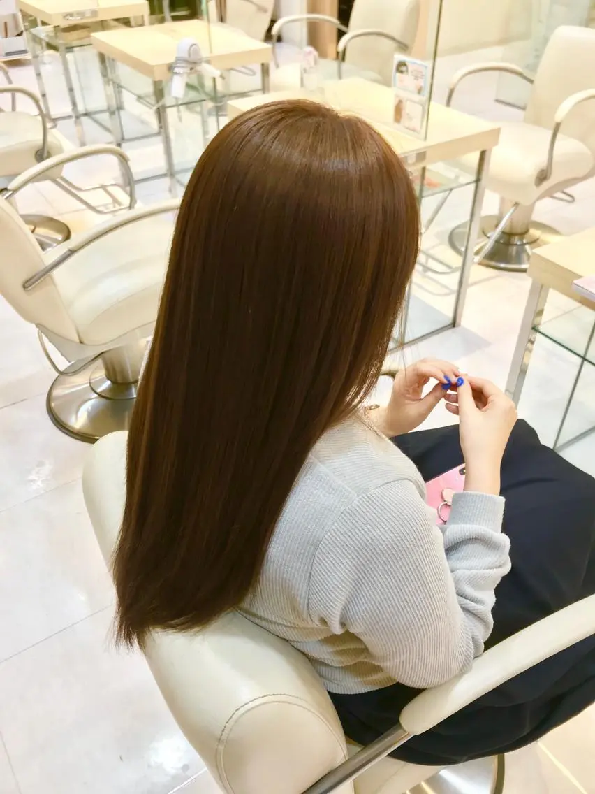 ロング カラー ブリーチ ブリーチなしカラー オレンジ 後藤 瑞季のヘアスタイル