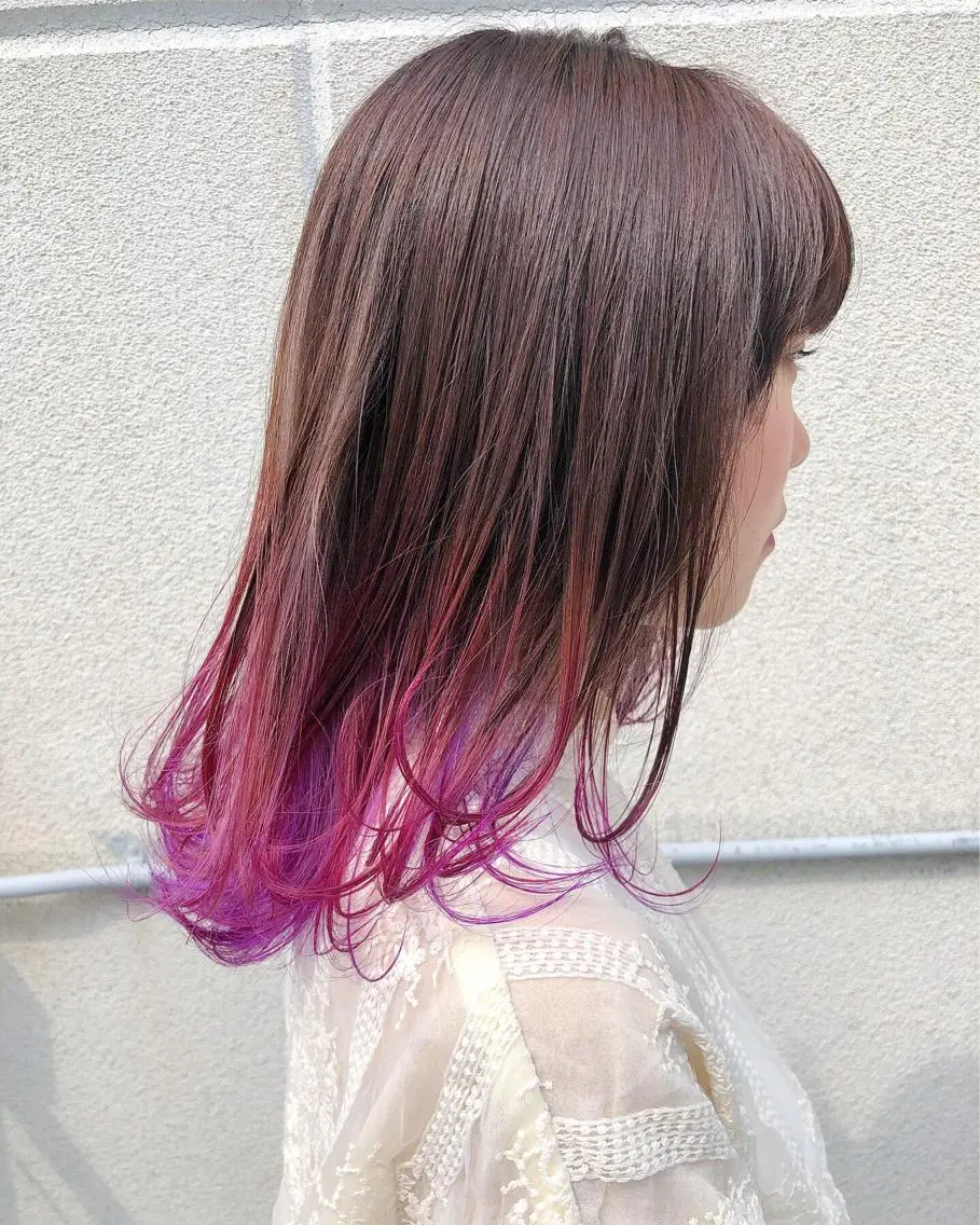 セミロング カラー ヘアアレンジ 【池袋/スパイキー ショート】ⓝⓘⓜⓤのヘアスタイル