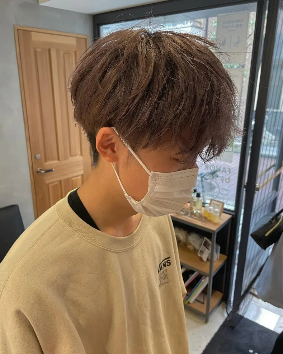 カラー メンズ カット ヘアカラー トリートメント 暖色カラー🍊 ボブ🌿顔周りcutのヘアスタイル