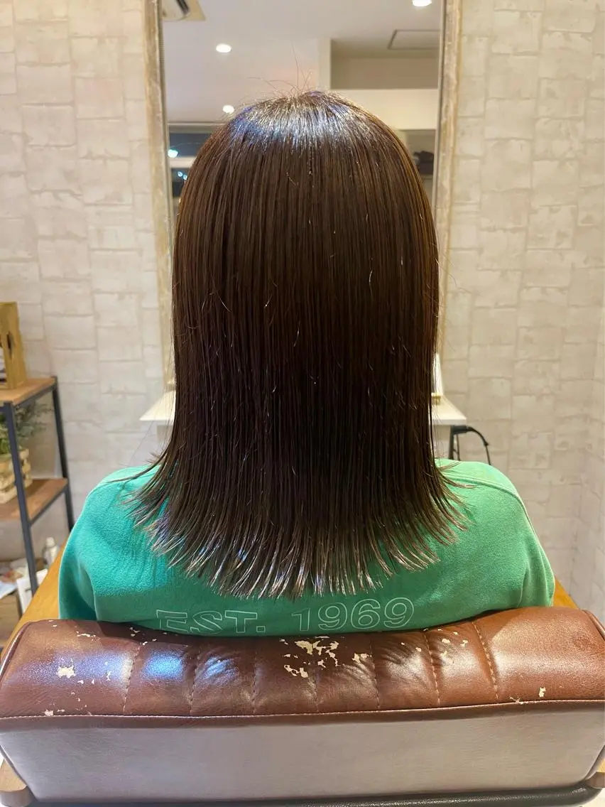セミロング カット ヘアカラー トリートメント 🍭透明感カラー 志賀拓海🍬🌈のヘアスタイル