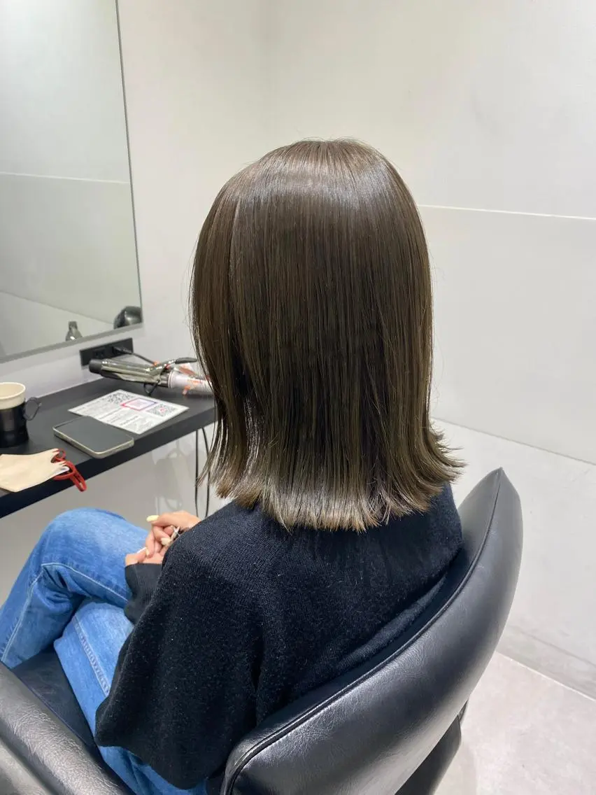 ミディアム カラー パーマ ヘアアレンジ メンズ キッズ ネイル マツエク・マツパ アイブロウ 絹髪質感TR💫 レイヤーカット/熊澤のヘアスタイル