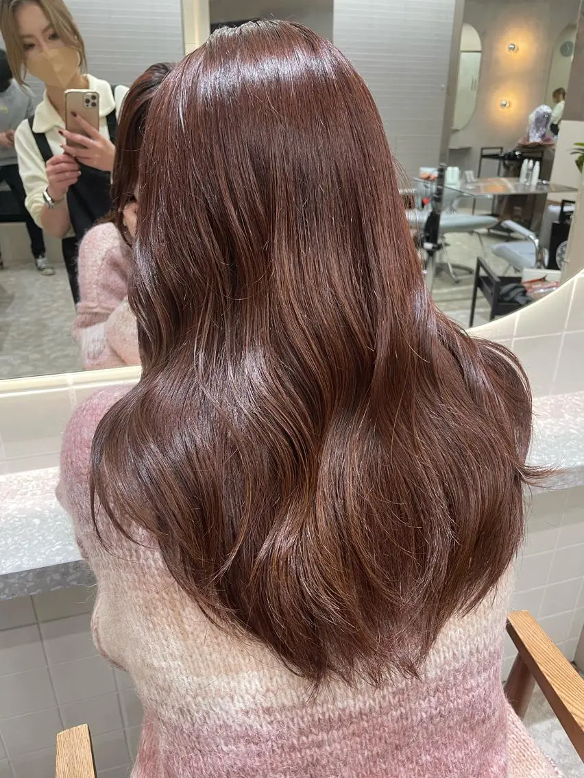 セミロング ピンクブラウン YUKI / レイヤーカット🤍のヘアスタイル