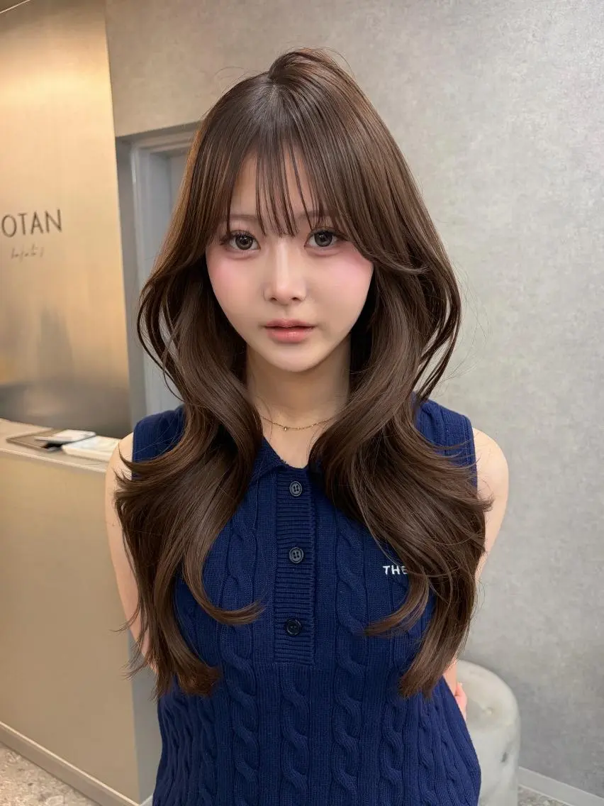 ロング カラー ブリーチ ブラウンカラー 透明感カラー ダブルカラー ブリーチなしカラー 天神美容室 🎀hinaのヘアスタイル