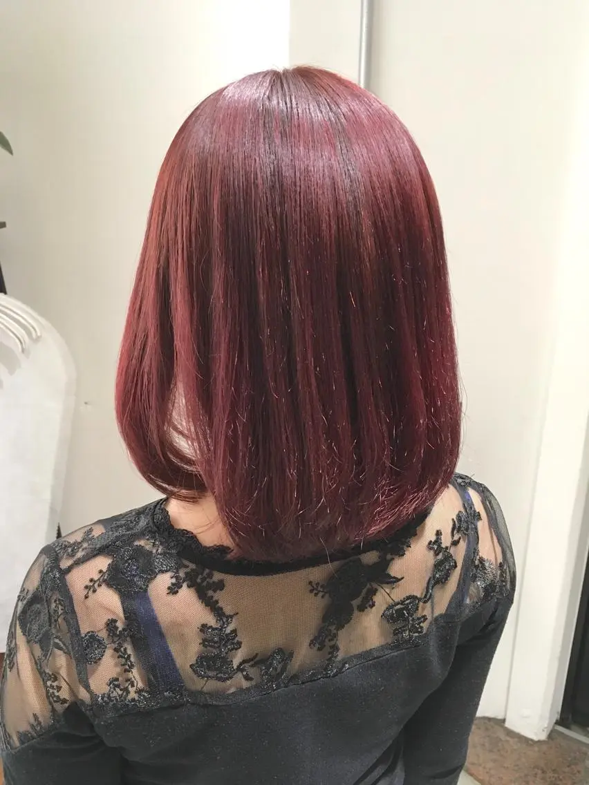 ミディアム ヘアカラー トリートメント ヘアセット yoshi ☆のヘアスタイル