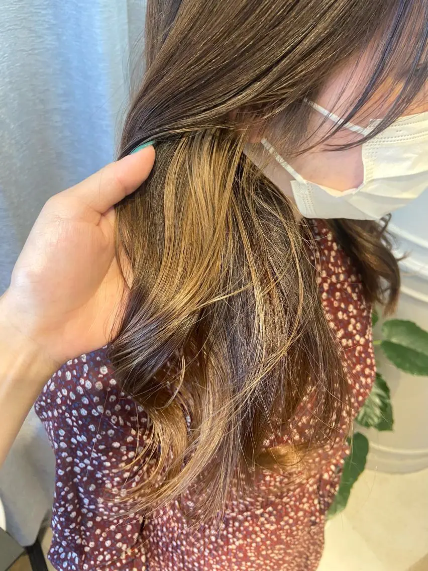 ロング カラー 🕊顔まわりカット ／インナーカラー🕊のヘアスタイル