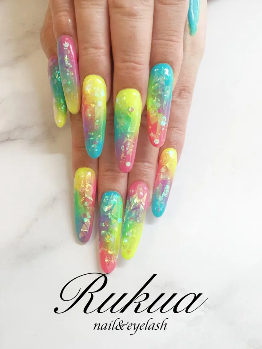 ネイル スカルプネイル Rukua Nのマツエク・マツパデザイン