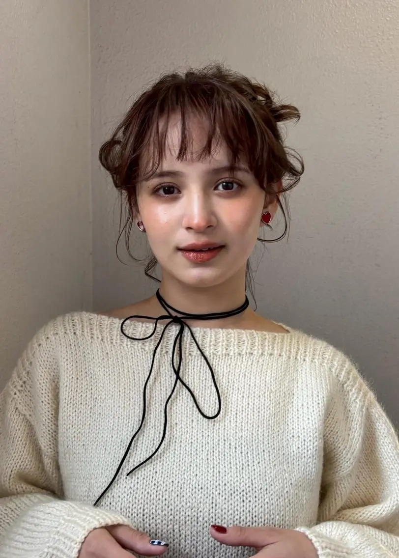 ミディアム お団子ヘア ヘアセット kaze代官山 🪽kanameのヘアスタイル
