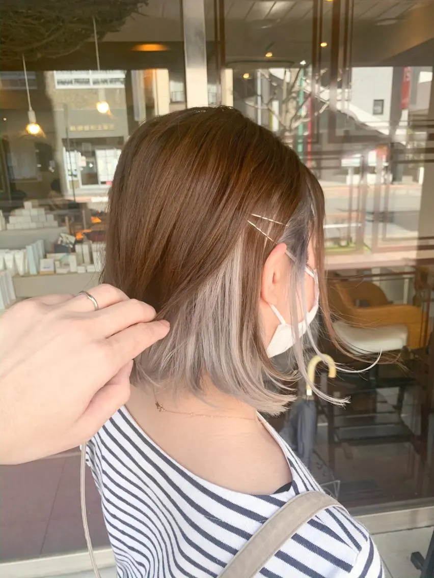 ミディアム カラー ベージュカラー ブリーチ ホワイトベージュ ◆◇◆ナカハマ アキト◆◇◆のヘアスタイル