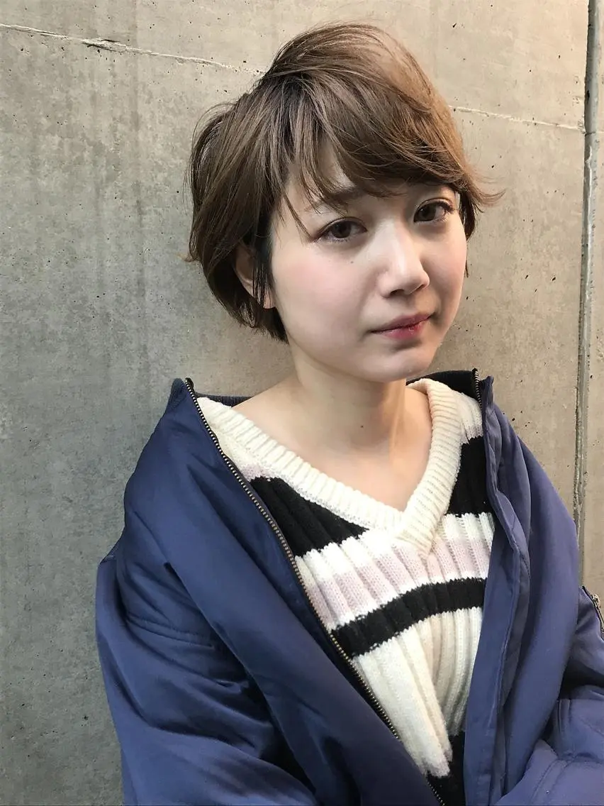 ショート カラー カット ヘアカラー トリートメント 一ノ瀬 暁のヘアスタイル