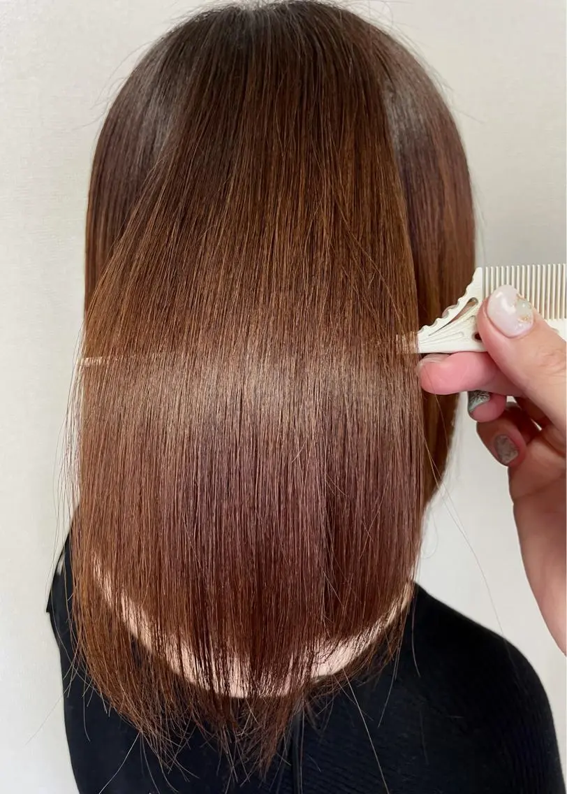 ミディアム ボブ 髪質改善お任せ ください♪ひとみのヘアスタイル