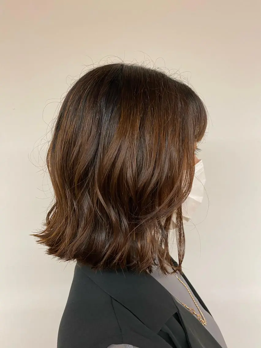 ミディアム 木村 真歩のヘアスタイル