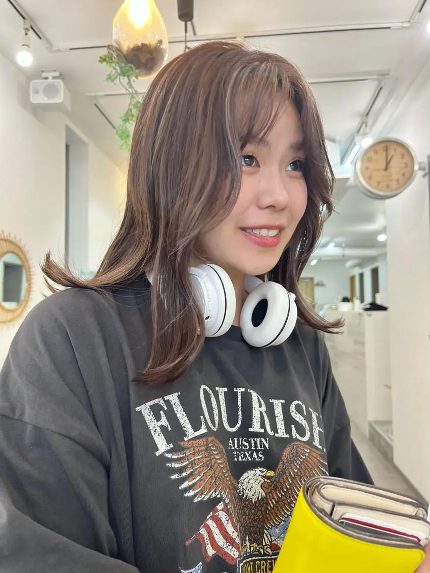 ミディアム カラー カット ヘアカラー トリートメント 🌼sunc HINAMI🌼のヘアスタイル