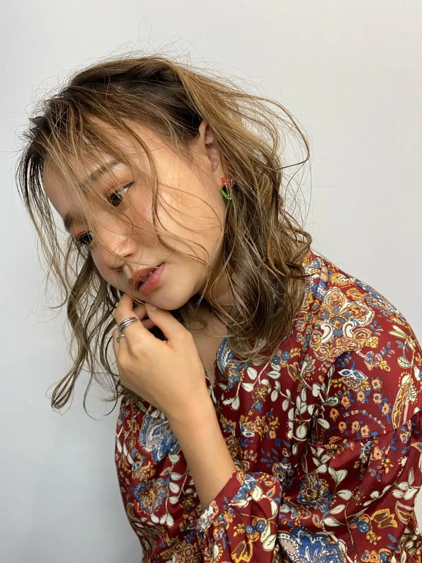 セミロング ♡レイヤーカット れお♡のヘアスタイル