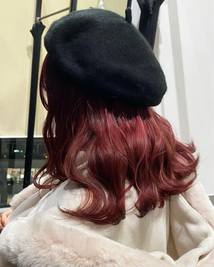 セミロング カラー 💗ガーリーヘア🎀 saki💗のヘアスタイル