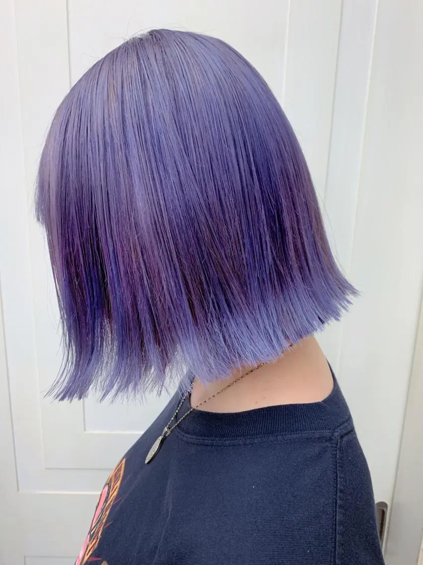 ミディアム カラー パープルカラー 縮毛矯正×髪質改善 店長　DAITOのヘアスタイル