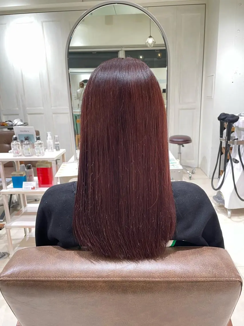 ロング ヘアカラー トリートメント 艶カラー🩵中久保 舞優🩵のヘアスタイル