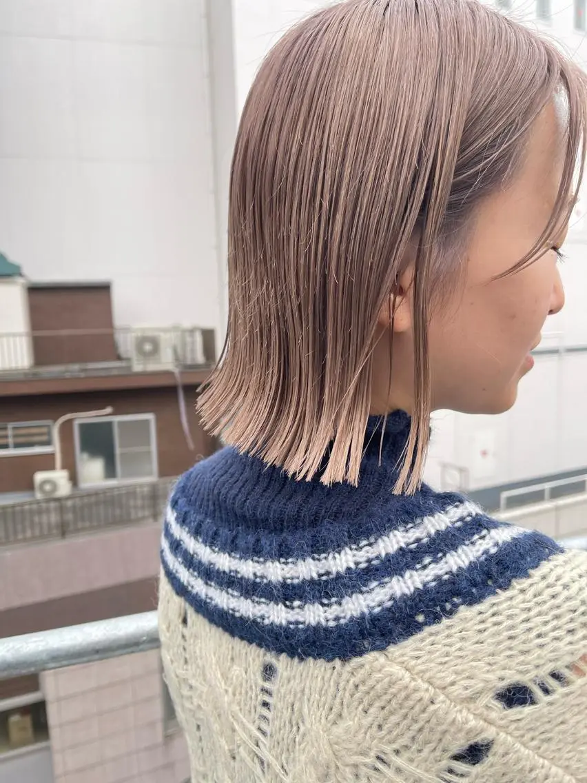 ミディアム カラー ハイトーンカラー 川本 裕🌿のヘアスタイル