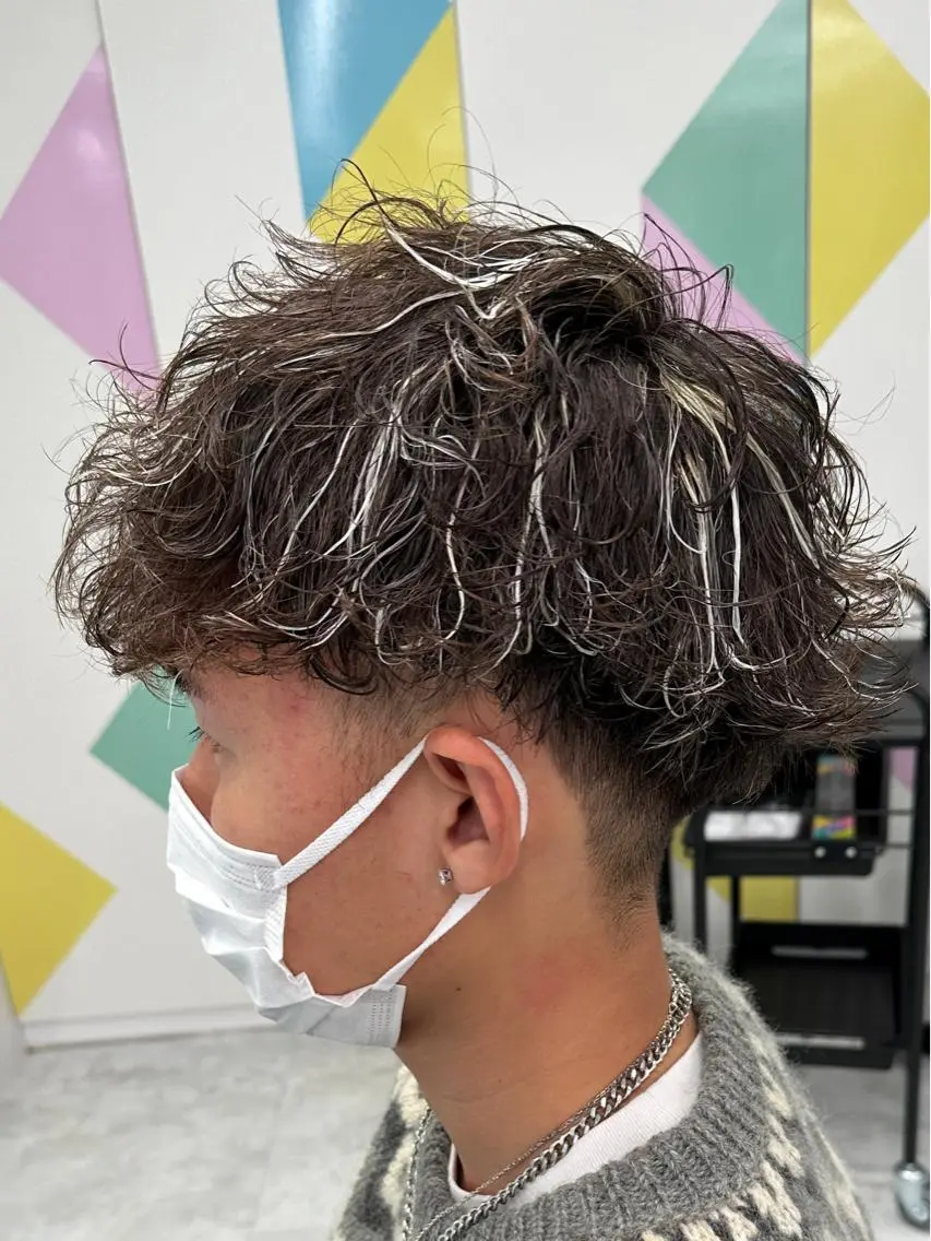 ショート カラー パーマ メンズ 【メンズサロン】 BLUCK 横浜のヘアスタイル