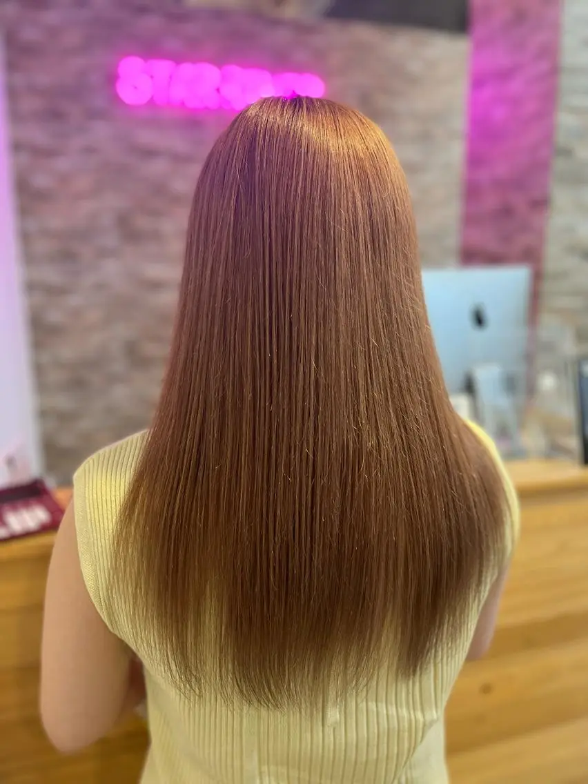 ロング カラー カット ヘアカラー トリートメント ヘアカラー&縮毛矯正 STAR☆RIVERのヘアスタイル
