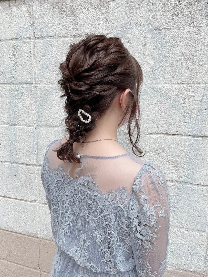 ミディアム ヘアアレンジ ヘアセット ヘアアレンジ にいた かづしげのヘアスタイル