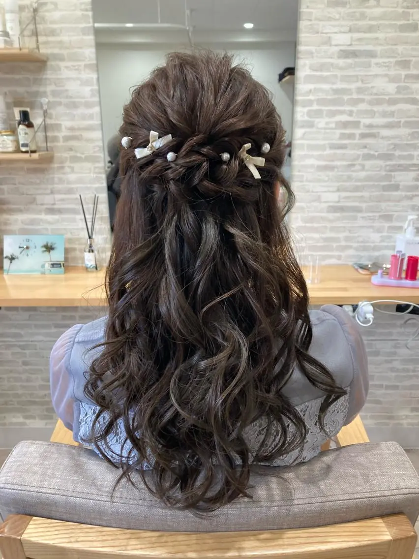 ロング ヘアアレンジ ハーフアップ ヘアセット Gypsoly ☺︎ゆきのその他イメージ