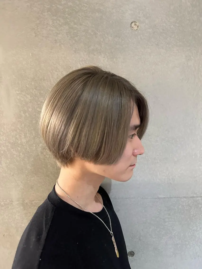 カラー メンズ センターパート マッシュ 表参道/原宿　美容師 『はづる』のヘアスタイル