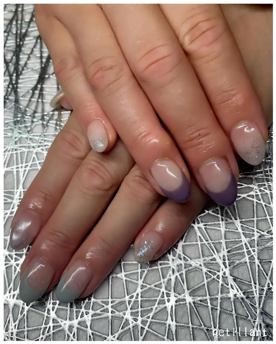 ネイル アートネイル クリアネイル フットネイル nail salon petillantのネイルデザイン
