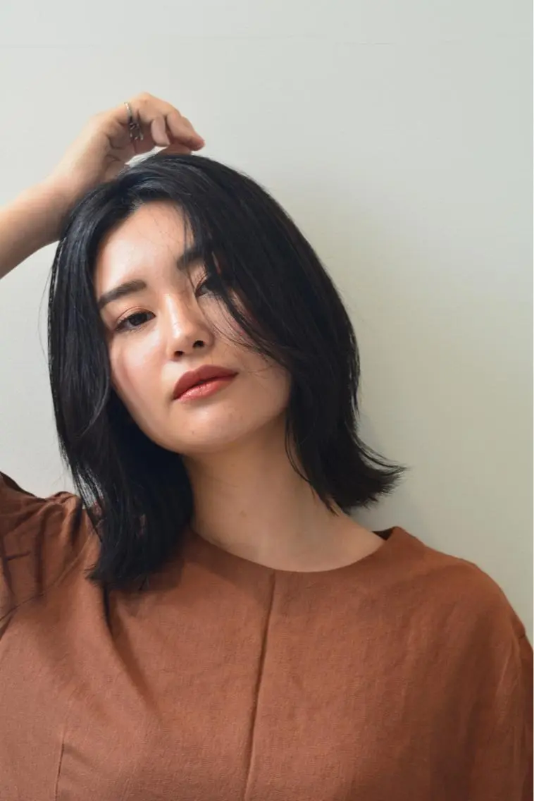ミディアム カラー ヘアカラー トリートメント 🥛洒落髪小顔cut なら龍崎🥛のヘアスタイル