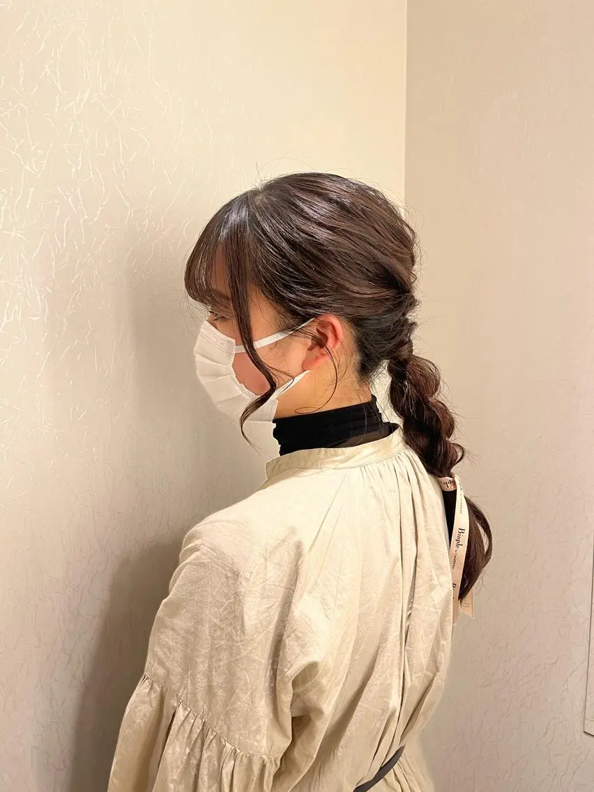 ロング ヘアアレンジ カット ヘアカラー トリートメント 松本優香/ボブ/ダ ブルカラー/髪質改善のヘアスタイル