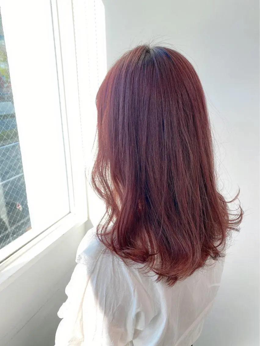 ロング カラー ヘアアレンジ ネイル マツエク・マツパ ブリーチ 韓国風カラー ピンクカラー カラーマツエク 韓国風マツエク ダブルカラー｜ なおき｜池袋美容師のヘアスタイル