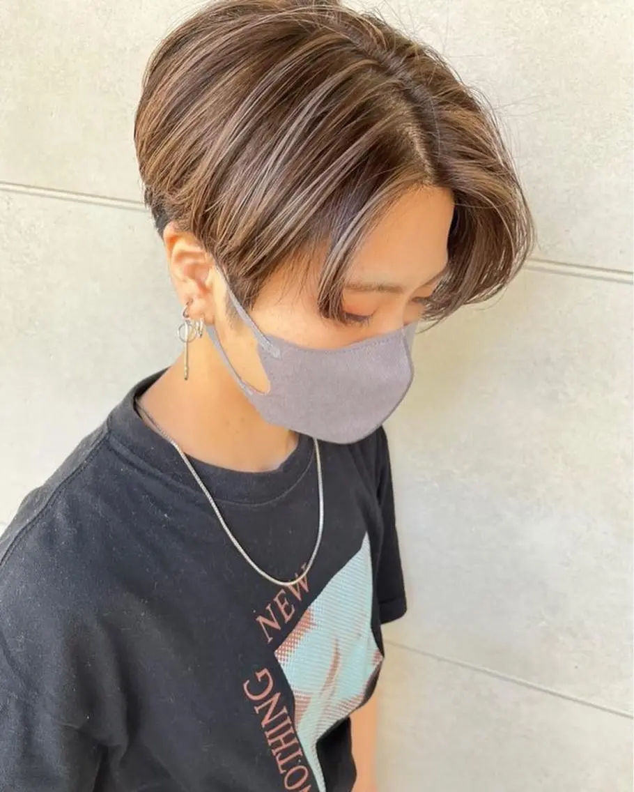 ショート カラー メンズ メンズメッシュ メッシュ メンズヘア特化 崎田 成人のヘアスタイル