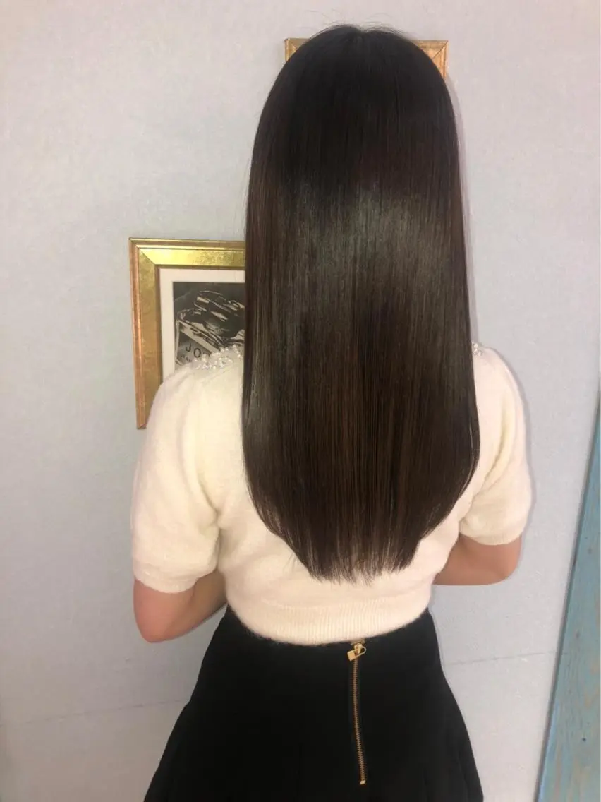 ロング 縮毛矯正 カット 縮毛矯正 トリートメント 韓国ヘア特化型美容師 カワノマイ🇰🇷のヘアスタイル