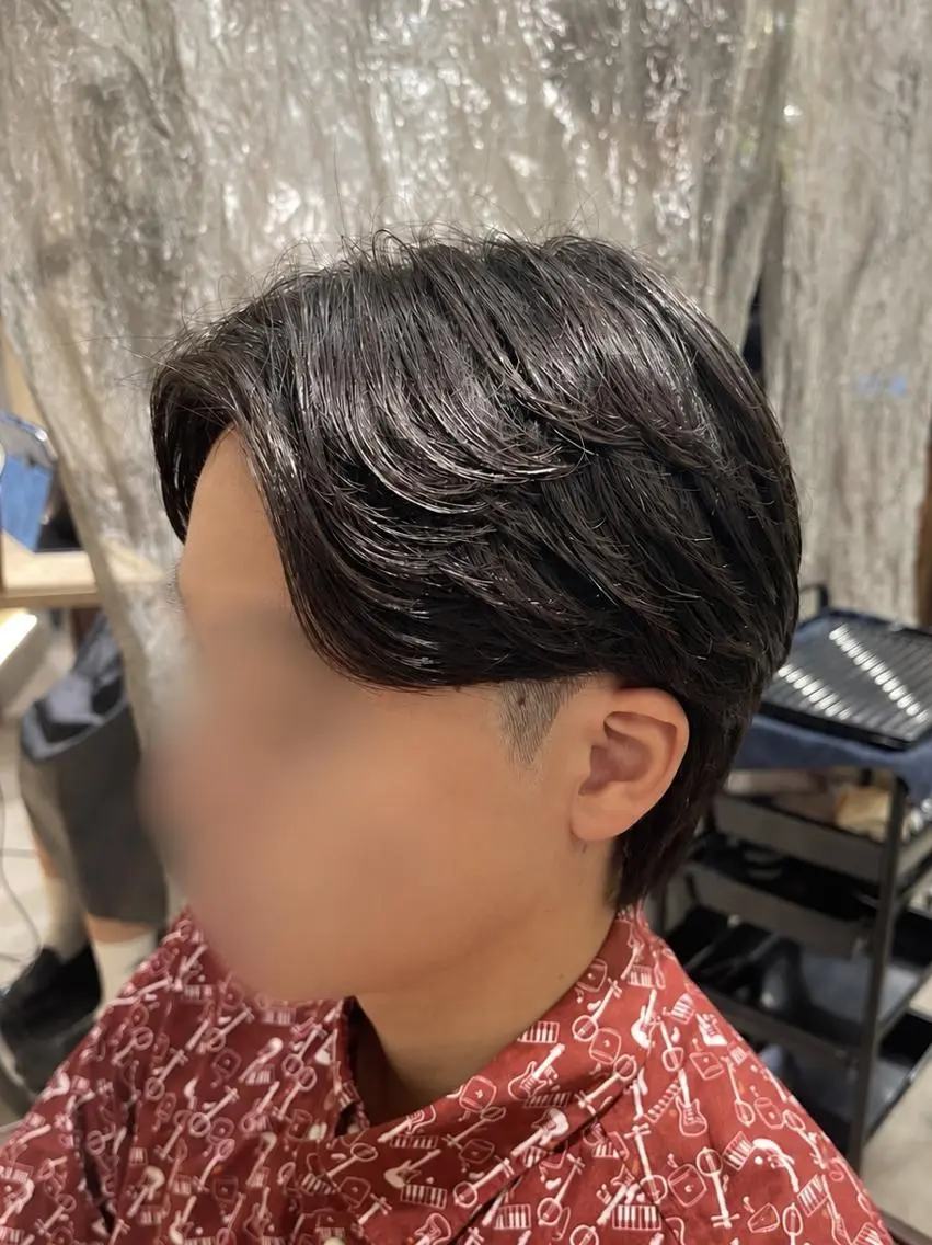 メンズ パーマ フェザーパーマ メンズパーマ スタッフ1 アシスタントのヘアスタイル