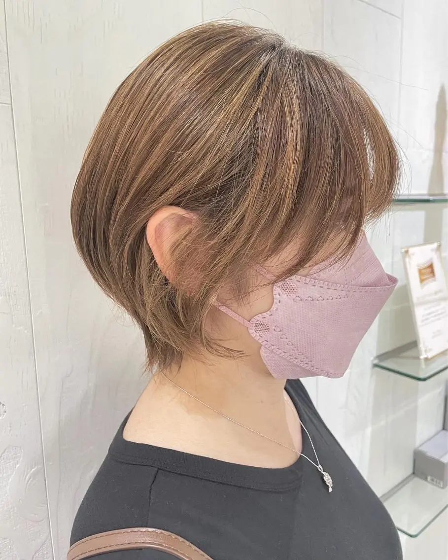 ショート カラー アッシュ ベージュカラー 透明感カラー 外国人風カラー 髪質改善 カット ヘアカラー トリートメント 河合秀明/ショート /ボブ/レイヤーのヘアスタイル