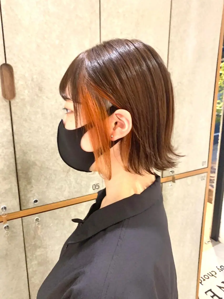 ミディアム 斉藤大河 カラー/縮毛矯正のヘアスタイル