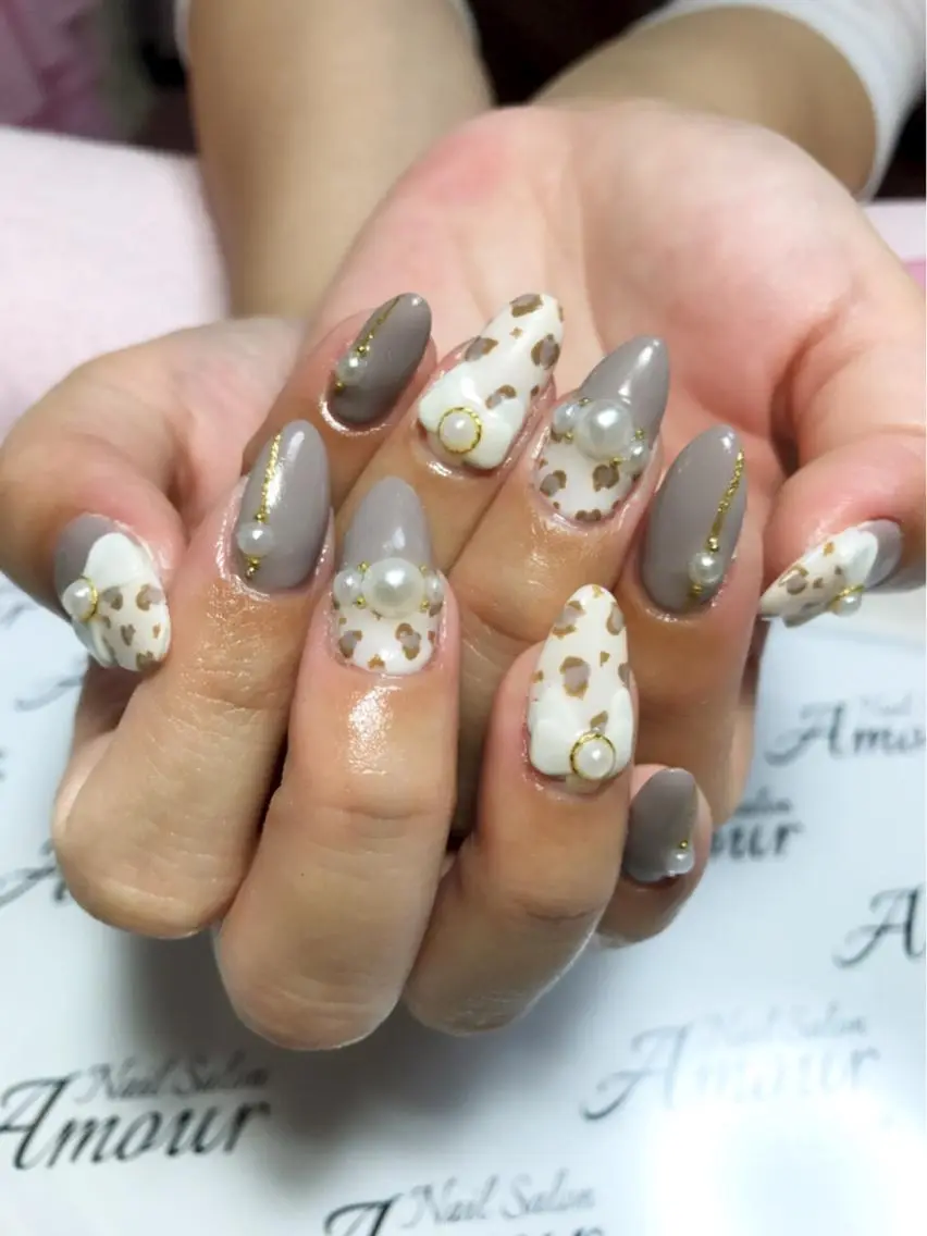 ネイル リボン nailsalon ♡amour♡のネイルデザイン
